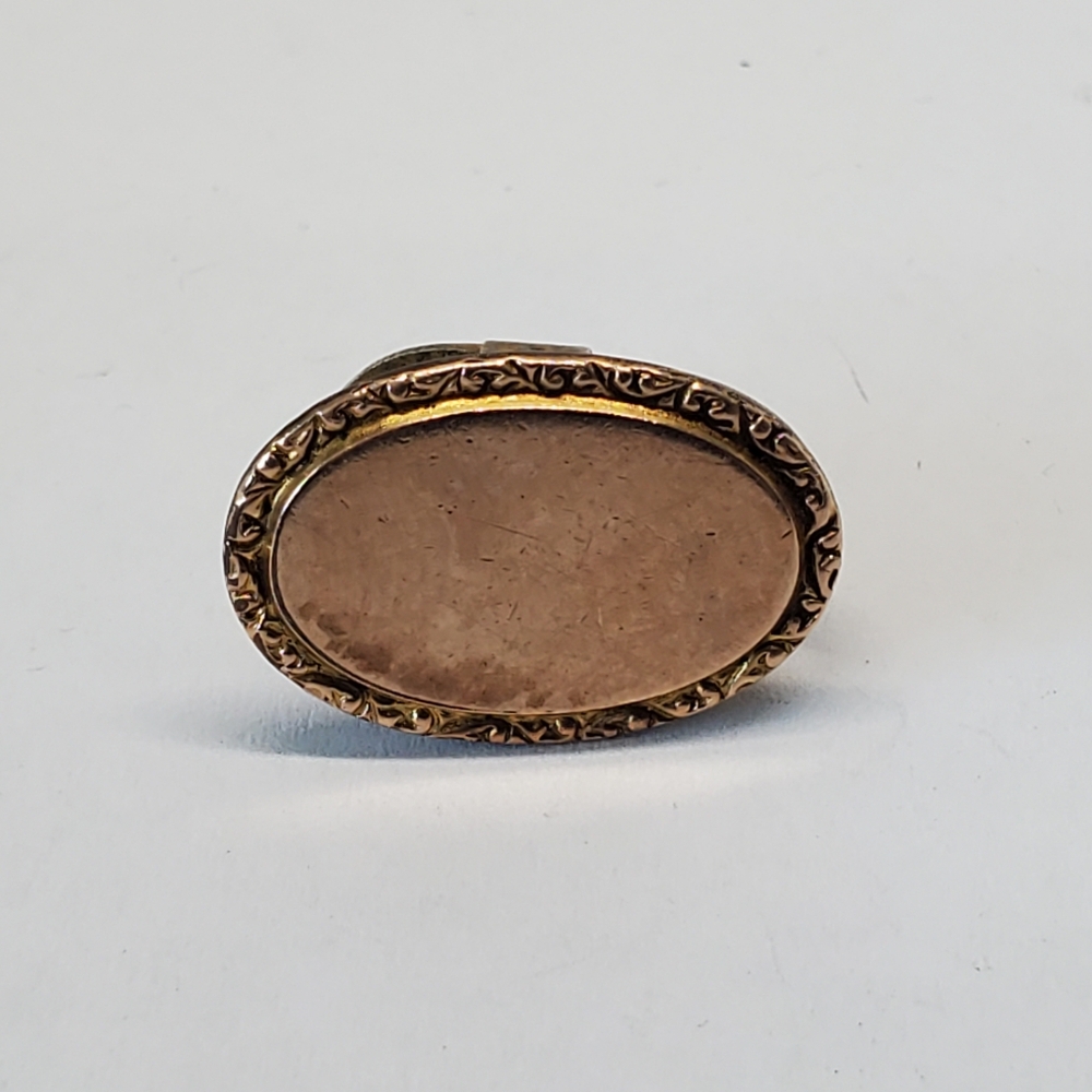 Antique Gold Filled Oval Tie Clip
